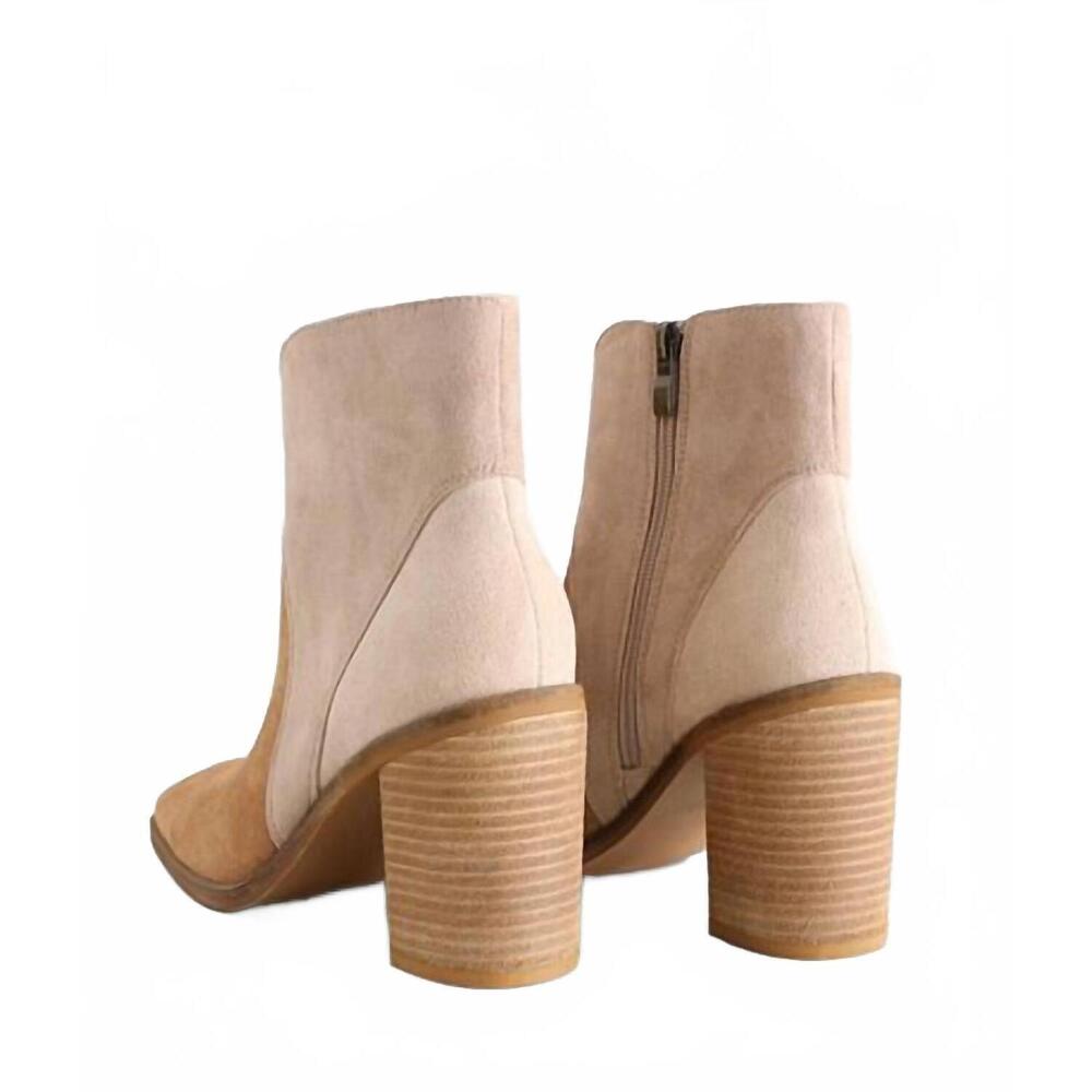 NEW BEAST FASHION women's bailey ankle boots in taupe - Picture 4 of 5